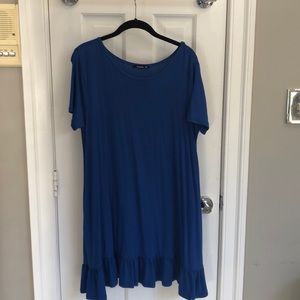 Dress with ruffle bottom